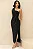 VESTIDO ARIADINE MIDI UM OMBRO COM FENDA - PRETO - Imagem 1