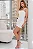 VESTIDO TUBINHO CURTO COM DETALHE METAL COM ALÇA - OFF WHITE - Imagem 1