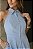 VESTIDO LONGUETE BOTÕES FRENTE ÚNICA COM GOLA - AZUL CLARO - Imagem 3