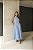 VESTIDO LONGUETE BOTÕES FRENTE ÚNICA COM GOLA - AZUL CLARO - Imagem 1
