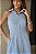 VESTIDO LONGUETE BOTÕES FRENTE ÚNICA COM GOLA - AZUL CLARO - Imagem 2