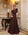 VESTIDO DE FESTA BOHEMIAN OMBRO FLOWERS - MARROM - Imagem 1