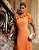 VESTIDO DE FESTA BOHEMIAN OMBRO FLOWERS - LARANJA - Imagem 2