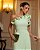 VESTIDO DE FESTA BOHEMIAN OMBRO FLOWERS - VERDE MENTA - Imagem 2