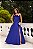 VESTIDO DE FESTA HOLAMBRA FLOWERS ZIBELINE - AZUL ROYAL - Imagem 1