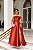 VESTIDO DE FESTA HOLAMBRA FLOWERS ZIBELINE - TERRACOTA - Imagem 1