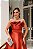 VESTIDO DE FESTA HOLAMBRA FLOWERS ZIBELINE - TERRACOTA - Imagem 2