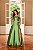 VESTIDO DE FESTA HOLAMBRA FLOWERS ZIBELINE - VERDE OLIVA - Imagem 1