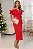 VESTIDO DRIELY MIDI DECOTE V COM BABADOS - VERMELHO - Imagem 1
