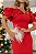 VESTIDO DRIELY MIDI DECOTE V COM BABADOS - VERMELHO - Imagem 2