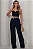 CONJUNTO EMILY CROPPED COM CALÇA - AZUL MARINHO - Imagem 1