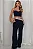 CONJUNTO EMILY CROPPED COM CALÇA - AZUL MARINHO - Imagem 5
