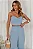 CONJUNTO EMILY CROPPED COM CALÇA - AZUL CLARO - Imagem 3