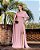 VESTIDO DE FESTA LONGO GARDEN DETALHE CAPA - ROSE - Imagem 1