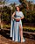 VESTIDO DE FESTA LONGO GARDEN DETALHE CAPA - AZUL SERENITY - Imagem 1