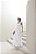 VESTIDO LONGO EM LAISE CURAÇAO COM BABADOS - BRANCO - Imagem 1
