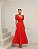 VESTIDO MIDI ALFAIATARIA MANGA BUFANTE - VERMELHO - Imagem 1