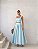 CONJUNTO LAIS ALFAIATARIA CROPPED E SAIA MIDI - AZUL CLARO - Imagem 1