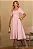 VESTIDO DAFNY DECOTE V COM MANGA - ROSA - Imagem 1
