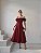 VESTIDO MIDI ROSAS OMBRO A OMBRO - MARSALA - Imagem 1