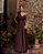 VESTIDO DE FESTA ORQUIDEA CREPE MUSSELINE - MARROM - Imagem 2