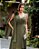 VESTIDO DE FESTA ORQUIDEA CREPE MUSSELINE - VERDE OLIVA - Imagem 3