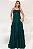 VESTIDO FLÁVIA LONGO DRAPEADO CHIFFON - VERDE PETRÓLEO - Imagem 1