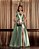 VESTIDO DE FESTA PALOMA ZIBELINE UM OMBRO - VERDE MENTA - Imagem 1