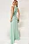 VESTIDO LINIK LONGO CREPE DRAPEADO ZÍPER COSTAS - VERDE MENTA - Imagem 7