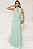 VESTIDO LINIK LONGO CREPE DRAPEADO ZÍPER COSTAS - VERDE MENTA - Imagem 6
