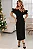 VESTIDO DRIELY MIDI DECOTE V COM BABADOS - PRETO - Imagem 1