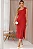VESTIDO CELINY MIDI COM DETALHE FLOR - VERMELHO - Imagem 1