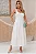 VESTIDO ORNELA COM PREGAS E DETALHE LAÇO NA ALÇA - BRANCO - Imagem 1