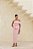 VESTIDO ESPANHA LONGUETE UM OMBRO COM CINTO - ROSA - Imagem 1