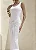 VESTIDO LONGO CAUDA FRANZIDA FRENTE ARCO - BRANCO - Imagem 2