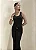 VESTIDO LONGO CAUDA FRANZIDA FRENTE ARCO - PRETO - Imagem 3
