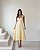 VESTIDO CAMILLE MIDI COM FAIXA - AMARELO MANTEIGA - Imagem 1