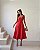 VESTIDO CAMILLE MIDI COM FAIXA - VERMELHO - Imagem 1
