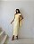 VESTIDO FLÁVIA LONGUETE TUBINHO LAÇO - AMARELO MANTEIGA - Imagem 1