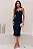 VESTIDO JULIANA TUBINHO COM PREGAS FRENTE - AZUL MARINHO - Imagem 4