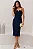 VESTIDO JULIANA TUBINHO COM PREGAS FRENTE - AZUL MARINHO - Imagem 2
