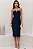 VESTIDO JULIANA TUBINHO COM PREGAS FRENTE - AZUL MARINHO - Imagem 1