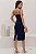 VESTIDO JULIANA TUBINHO COM PREGAS FRENTE - AZUL MARINHO - Imagem 3