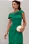 VESTIDO LEILA TUBINHO COM DETALHE FLOR - VERDE - Imagem 2