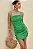 VESTIDO IVONI CURTO FRANZIDO COM ALÇA - VERDE - Imagem 2