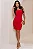 VESTIDO IVONI CURTO FRANZIDO COM ALÇA - VERMELHO - Imagem 1