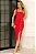 VESTIDO SUZANA MIDI SCUBA FRANZIDO FRENTE - VERMELHO - Imagem 1