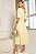 VESTIDO HEBE MIDI MANGA CURTA COM DETALHE METAL - AMARELO - Imagem 4