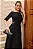 VESTIDO HEBE MIDI MANGA CURTA COM DETALHE METAL - PRETO - Imagem 2