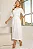 VESTIDO HEBE MIDI MANGA CURTA COM DETALHE METAL - OFF WHITE - Imagem 1